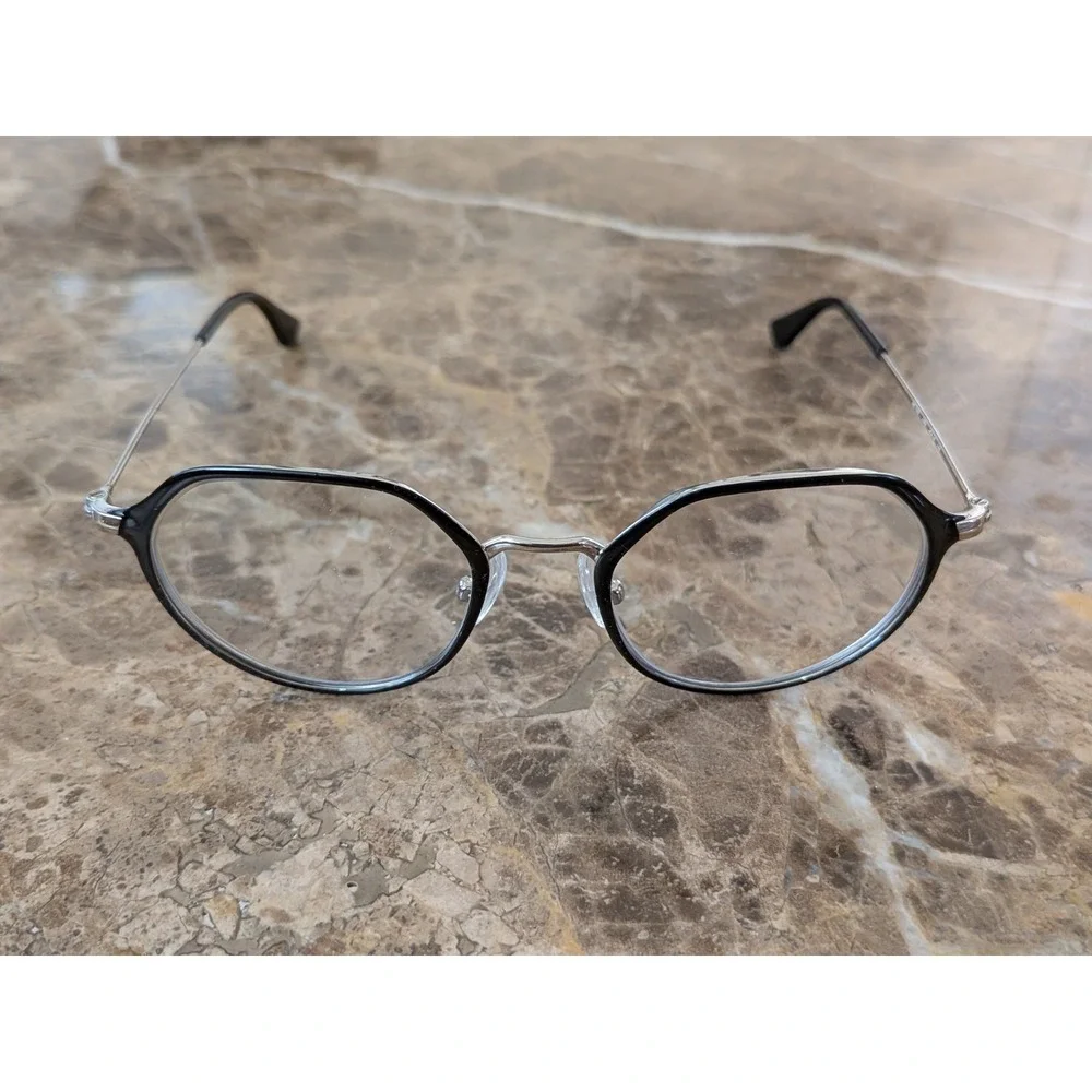 Ray-Ban RB1058 4064 Color Black on Silver Eyeglasses 45-18-130 Brand New